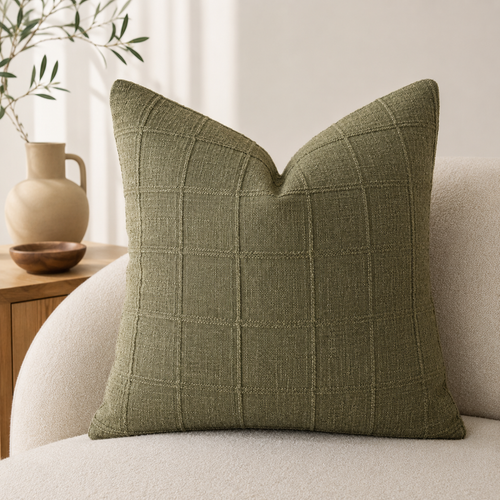 OLIVA - Housse de coussin texturé
